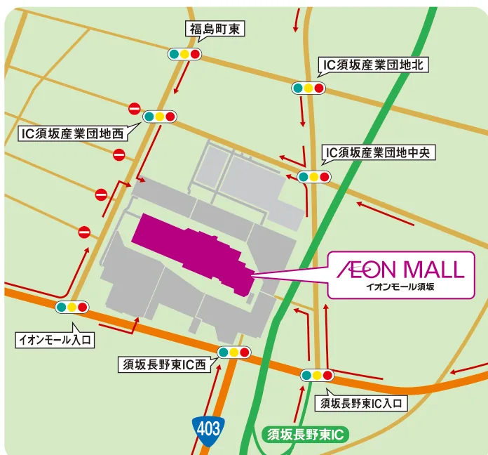 イオンモール須坂 周辺地図