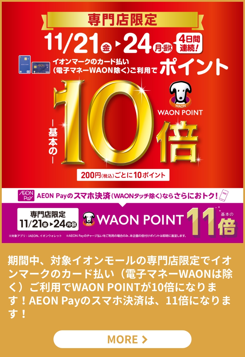 WAON POINT10倍キャンペーン
